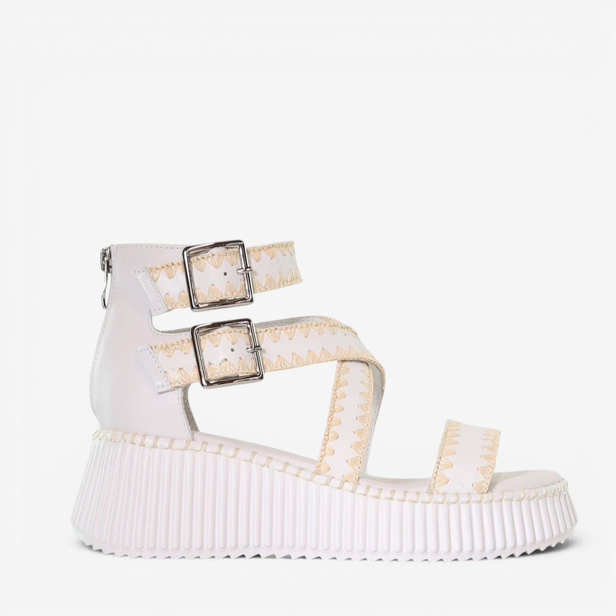 MINX PLAZA WOVEN WHITE RAFFIA