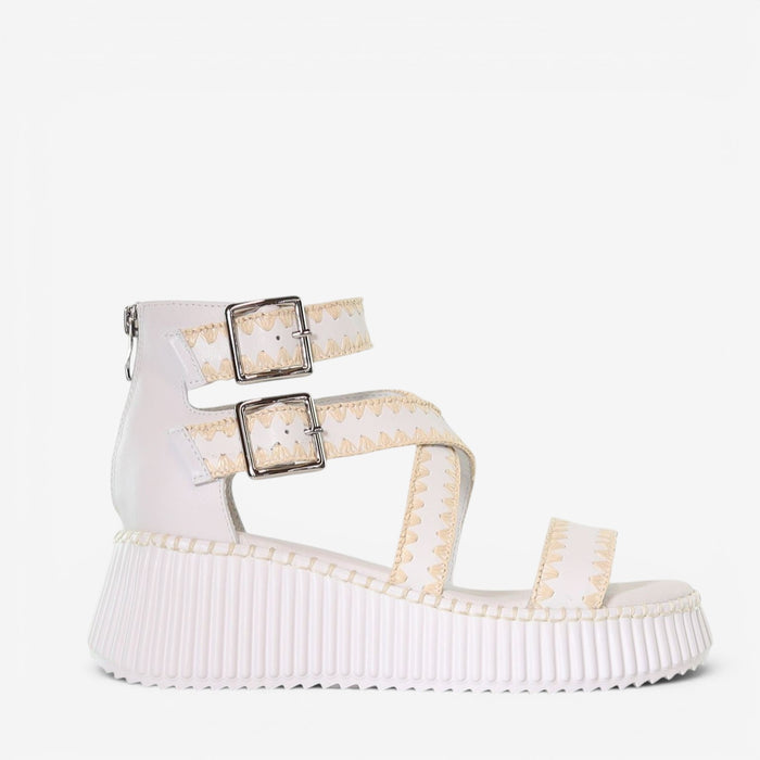 MINX PLAZA WOVEN WHITE RAFFIA