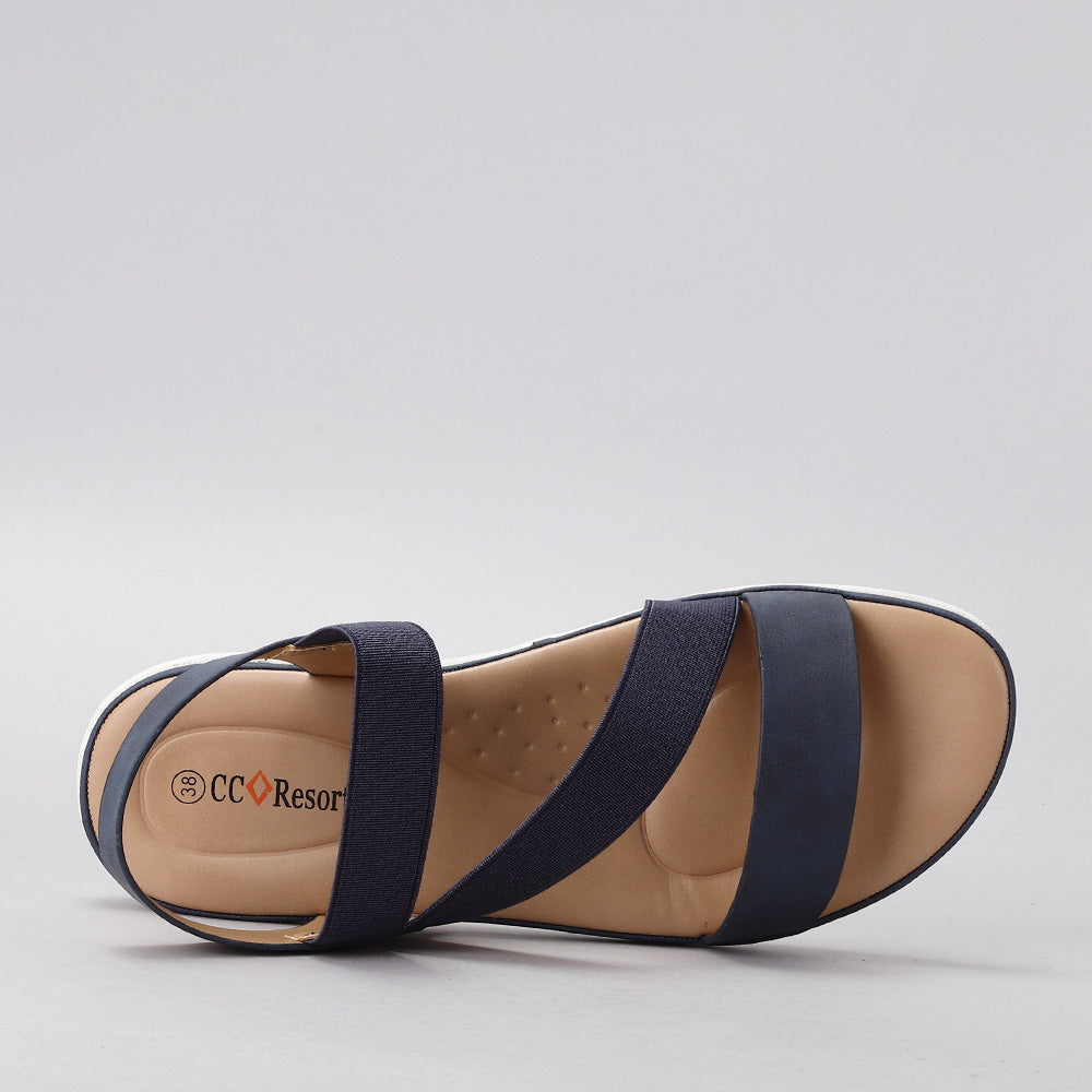 CC RESORTS QING NAVY - Women Sandals - Collective Shoes 