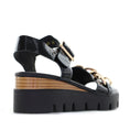 Load image into Gallery viewer, DJANGO & JULIETTE RACAS BLACK NATURAL PATENT - Women Sandals - Collective Shoes 
