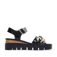 Load image into Gallery viewer, DJANGO & JULIETTE RACAS BLACK NATURAL PATENT - Women Sandals - Collective Shoes 
