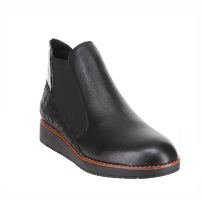 LESANSA RALLY BLACK CROC - Women Boots - Collective Shoes 