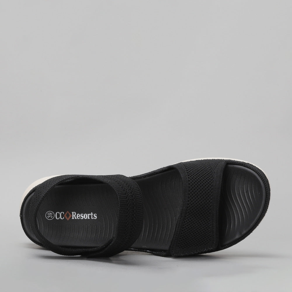 CC RESORTS RAM BLACK - Women Sandals - Collective Shoes 