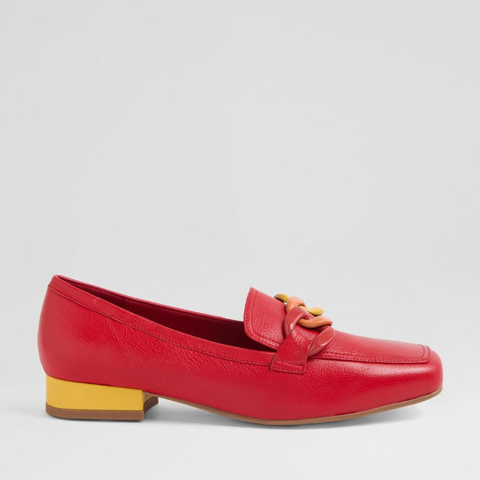 DJANGO & JULIETTE BOOSTA RED - Women Loafers - Collective Shoes 