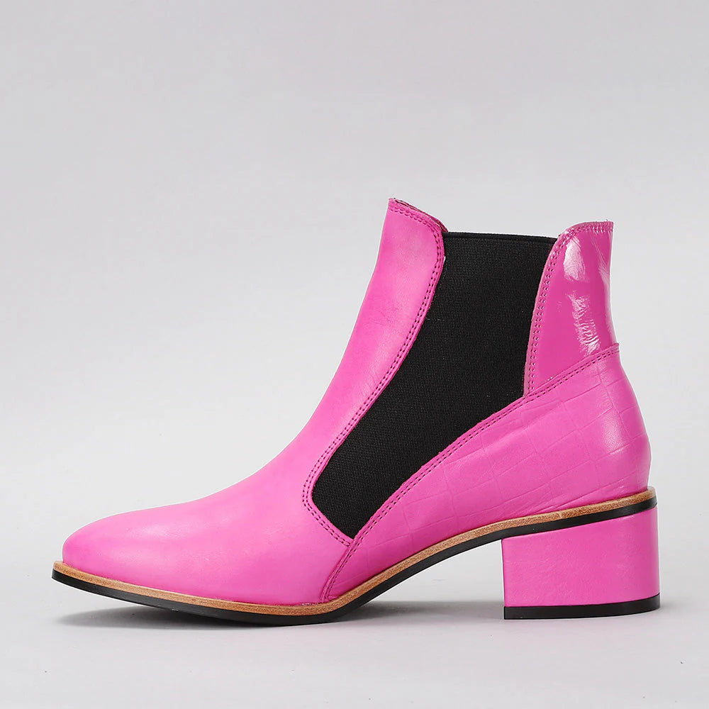 LE SANSA REFRESH HOT PINK / BLACK GUSSET - Women Boots - Collective Shoes 