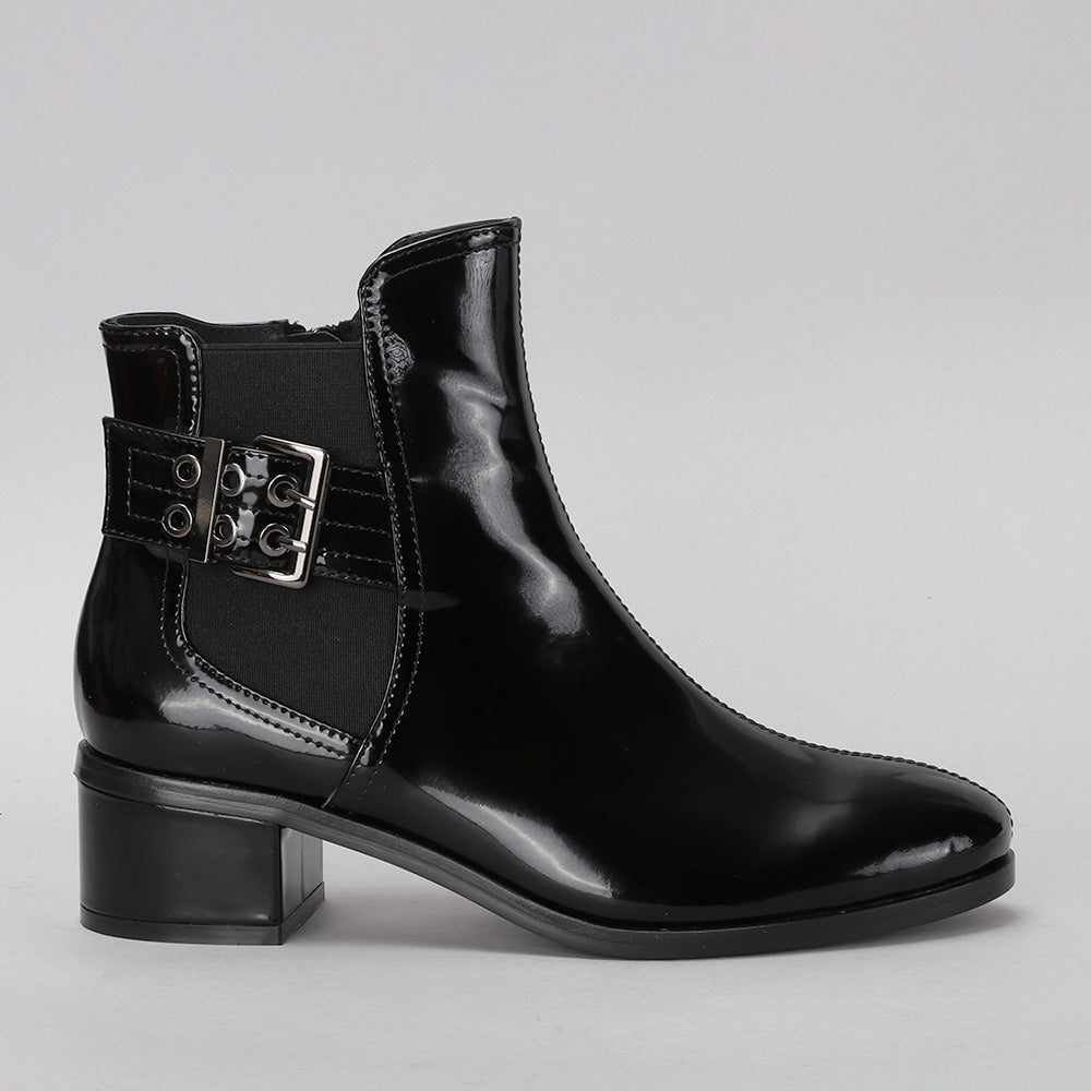 LE SANSA ROMY BLACK PATENT - Women Boots - Collective Shoes 