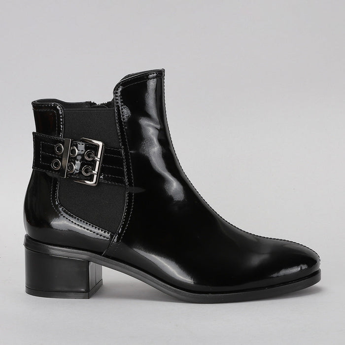LE SANSA ROMY BLACK PATENT - Women Boots - Collective Shoes 