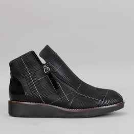 LE SANSA RONNIE BLACK CHECK - Women Boots - Collective Shoes 