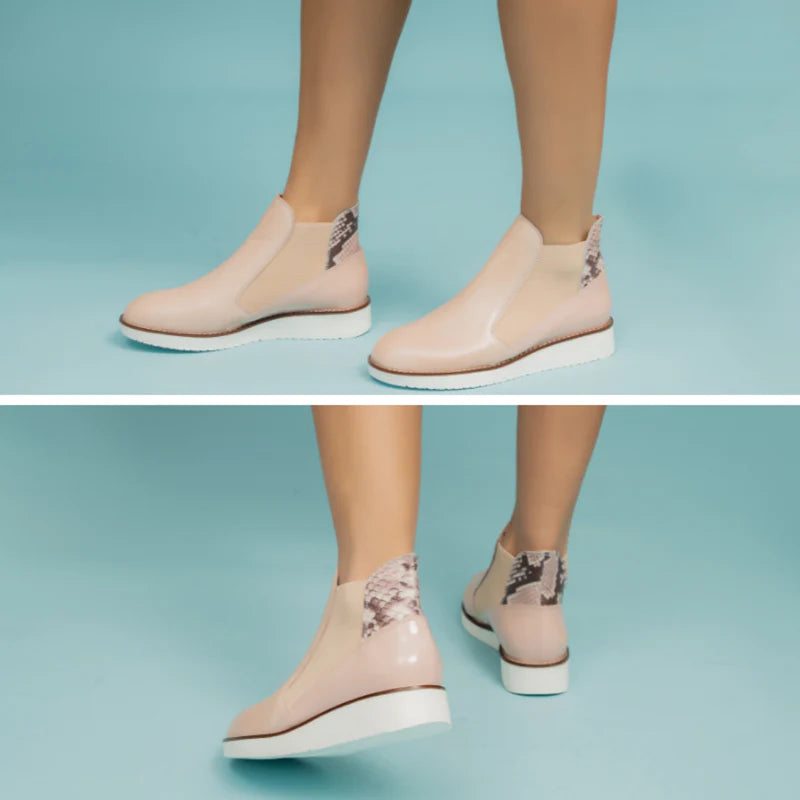 LE SANSA RALLY BEIGE SNAKE PRINT - Women Boots - Collective Shoes 