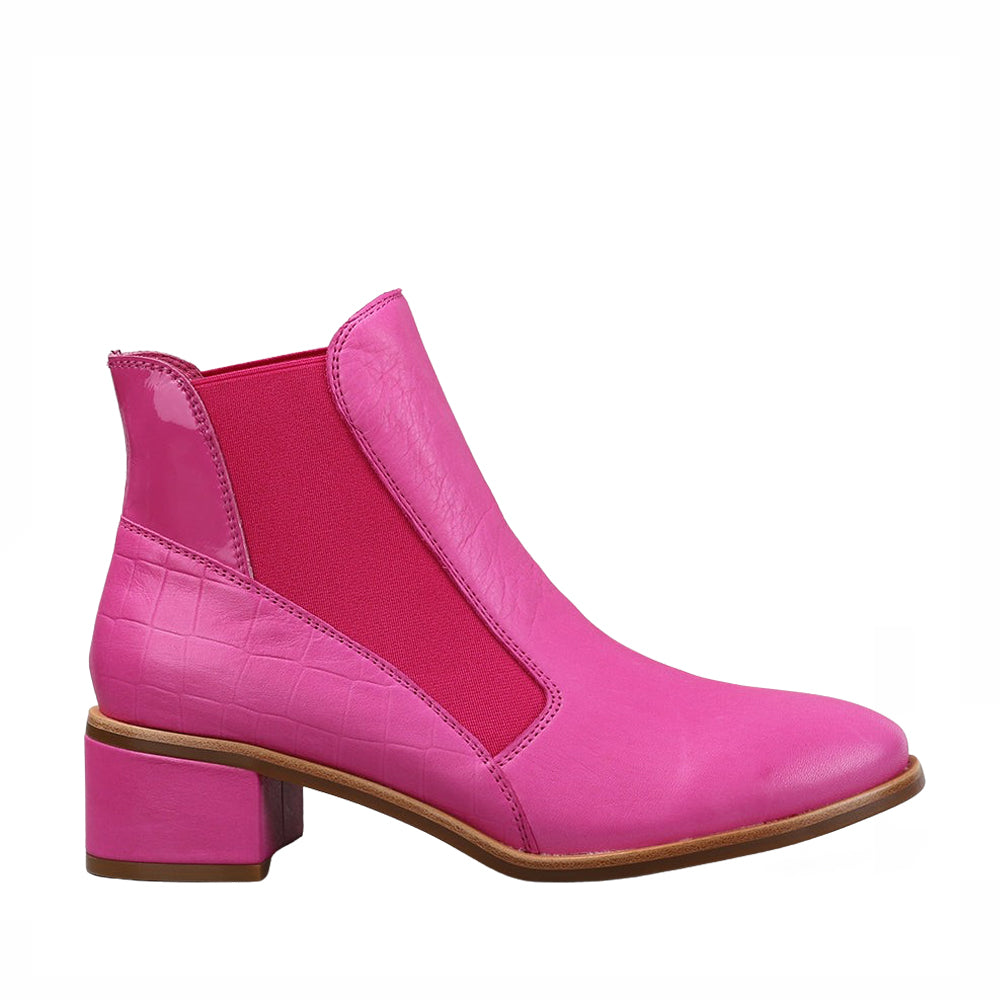 LESANSA REFRESH HOT PINK / PINK GUSSET - Women Boots - Collective Shoes 