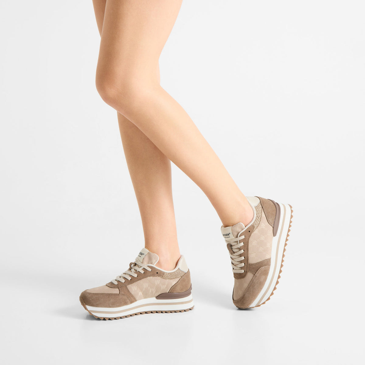 WODEN RONJA PLATEAU HERITAGE COFFEE CREAM - Women sneakers - Collective Shoes 