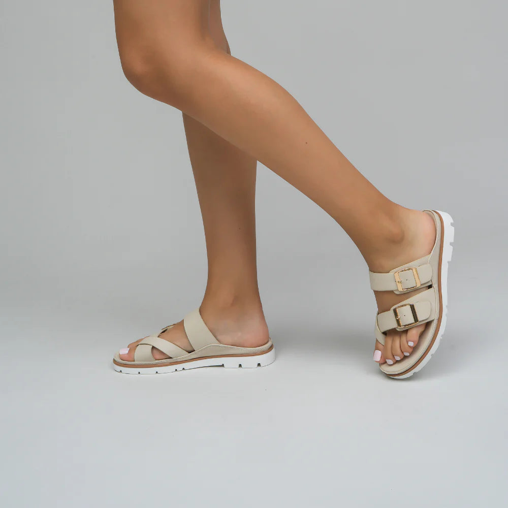 VS TREADS YEN BEIGE - Women Flats - Collective Shoes 