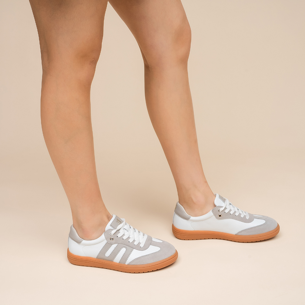 LE SANSA JUNO WHITE / LT GREY - Women Sneakers - Collective Shoes 