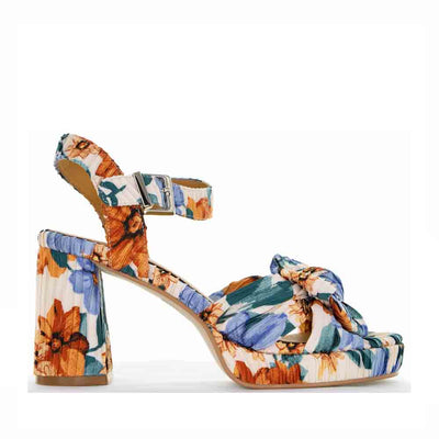 BRESLEY SAM BEIGE FLORAL - Women Heels - Collective Shoes 