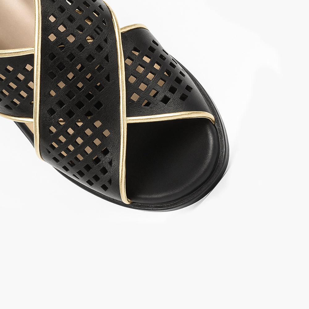 BRESLEY SAMENA BLACK GOLD - Women Sandals - Collective Shoes 