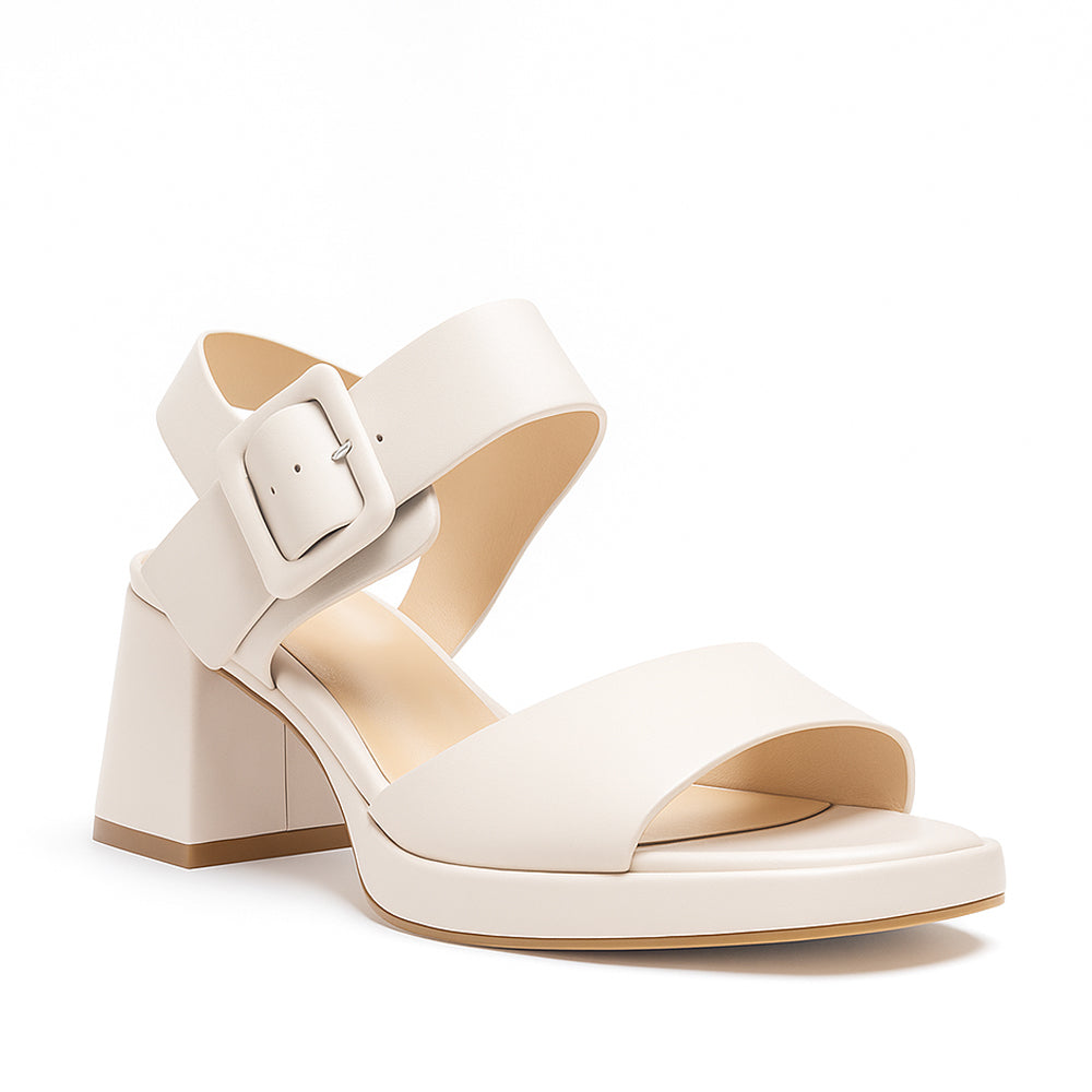 MILA RAINE SAM IVORY - Women Sandals - Collective Shoes 