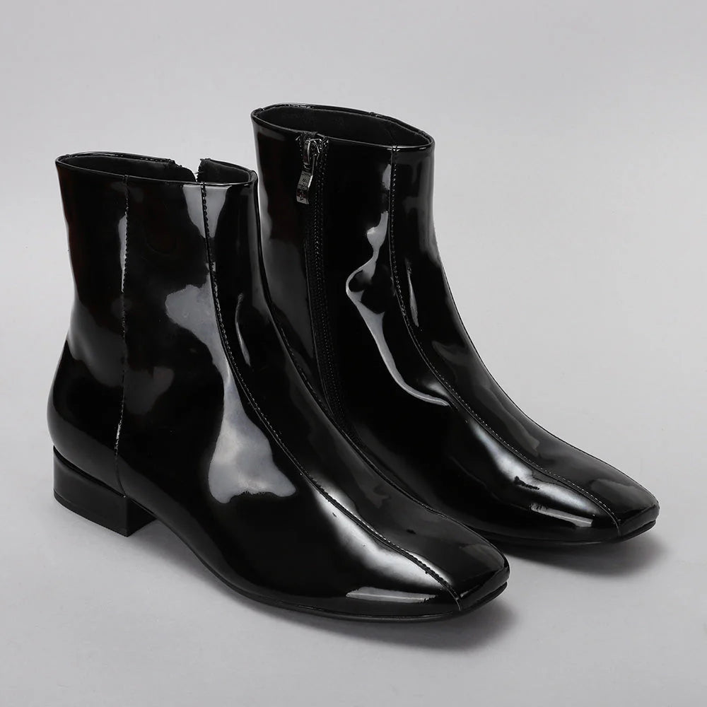 LE SANSA SASHA BLACK PATENT - Women Boots - Collective Shoes 