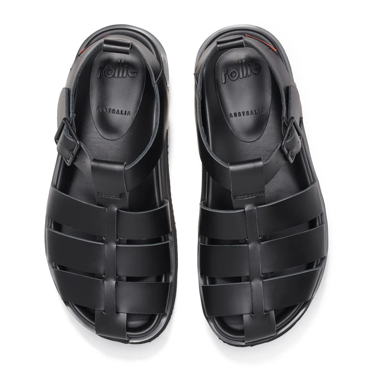 ROLLIE ACE FISHERMAN ALL BLACK - Women Sandals - Collective Shoes 