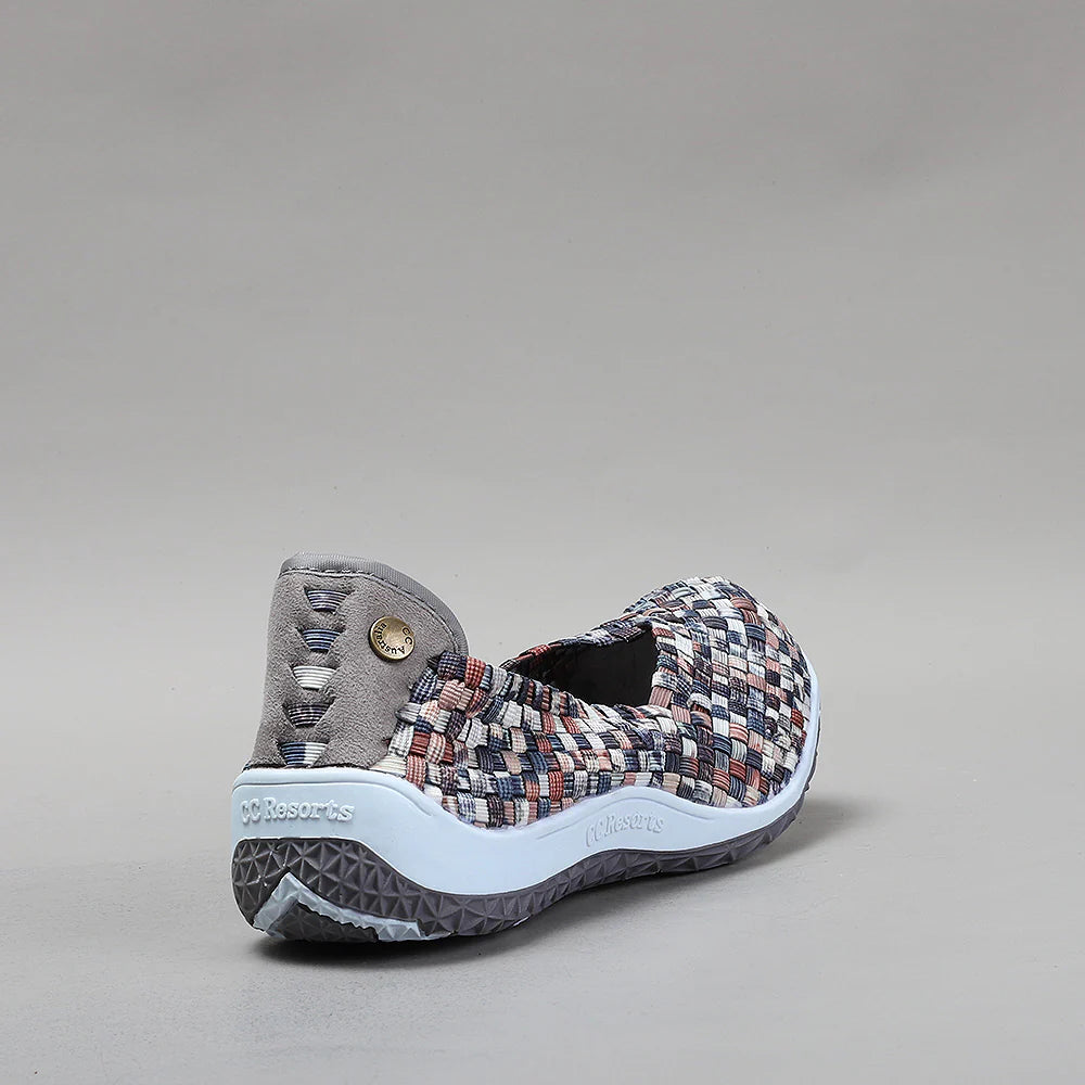 CC RESORTS SUGAR BROWN MULTI - Women Flats - Collective Shoes 