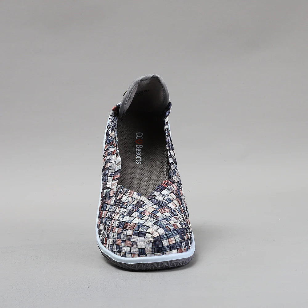 CC RESORTS SUGAR BROWN MULTI - Women Flats - Collective Shoes 