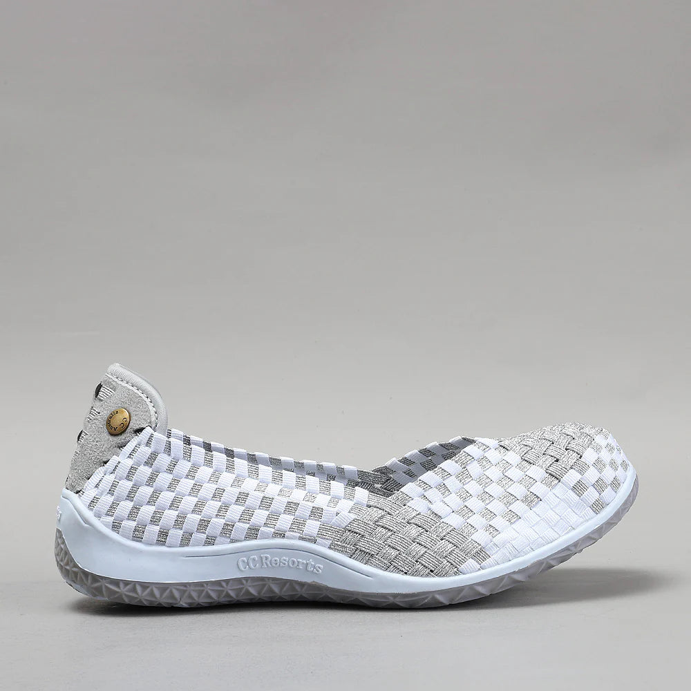 CC RESORTS SUGAR WHITE SILVER - Women Casuals - Collective Shoes 