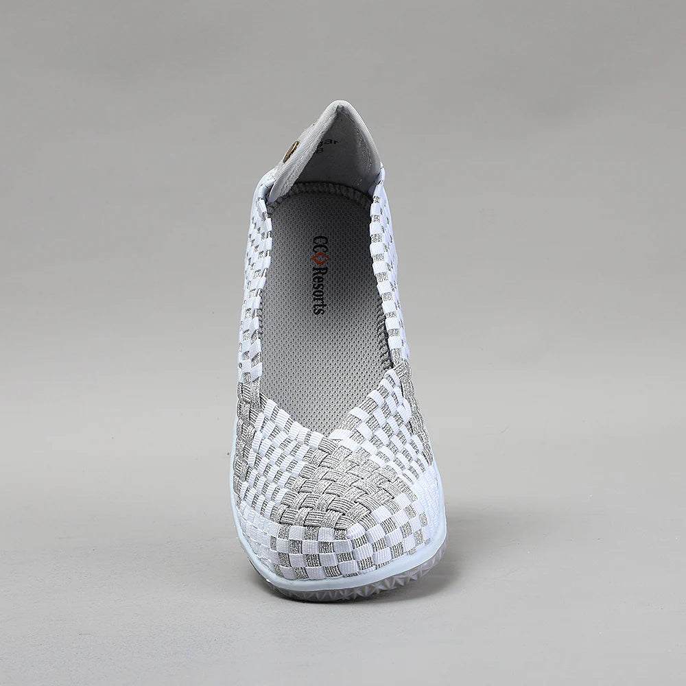CC RESORTS SUGAR WHITE SILVER - Women Casuals - Collective Shoes 