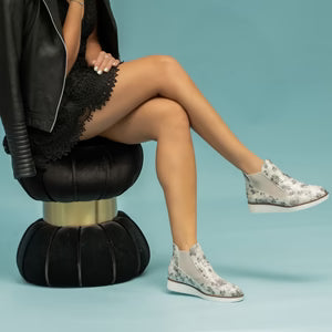 LE SANSA RALLY WHITE FLORAL - Women Boots - Collective Shoes 
