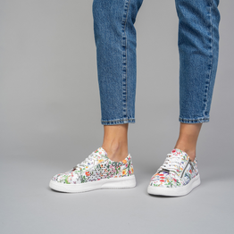 NAKED ARCHES NOBLE WHITE FLORAL - Women Sneakers - Collective Shoes 