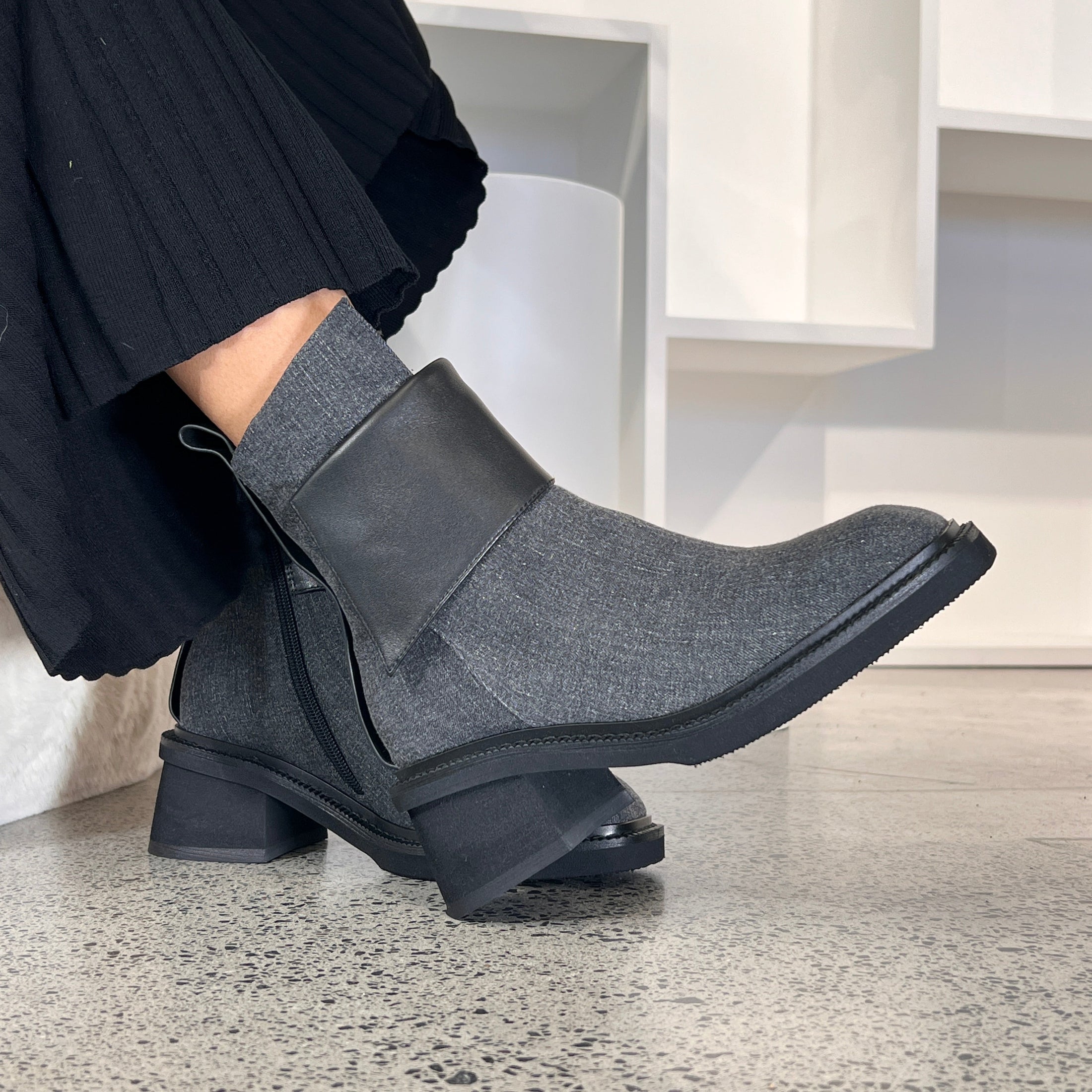 MINX SASHER BLACK DENIM - Women Boots - Collective Shoes 
