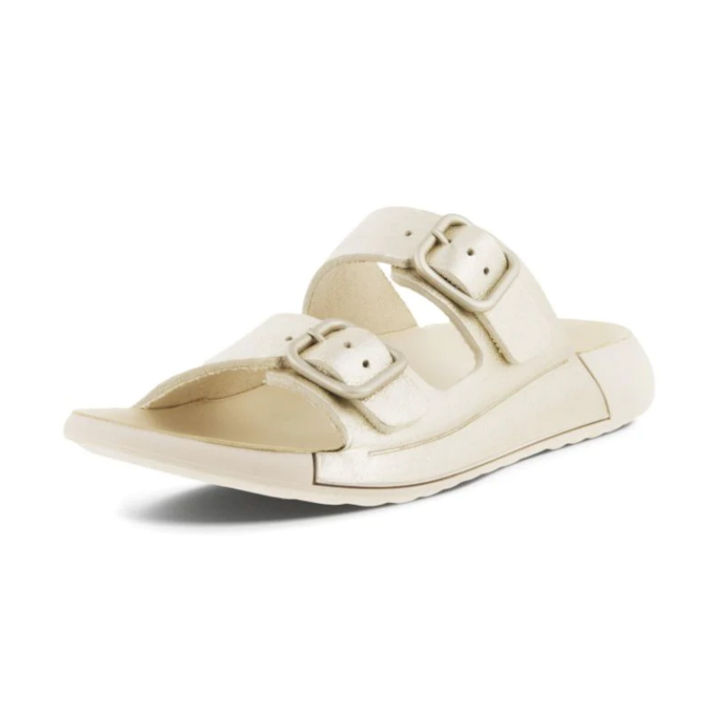 ECCO COZMO PURE WHITE GOLD - Women slippers - Collective Shoes 
