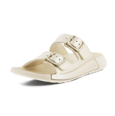 ECCO COZMO PURE WHITE GOLD - Women slippers - Collective Shoes 