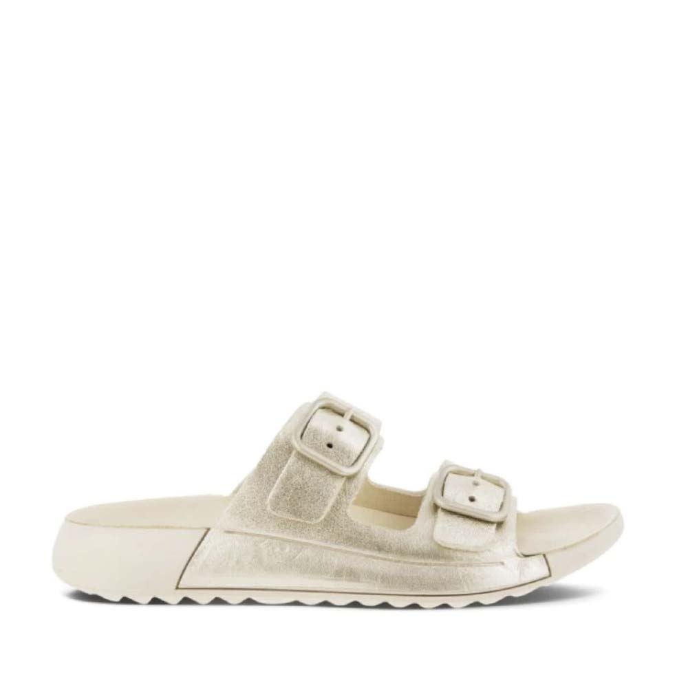 ECCO COZMO PURE WHITE GOLD - Women slippers - Collective Shoes 