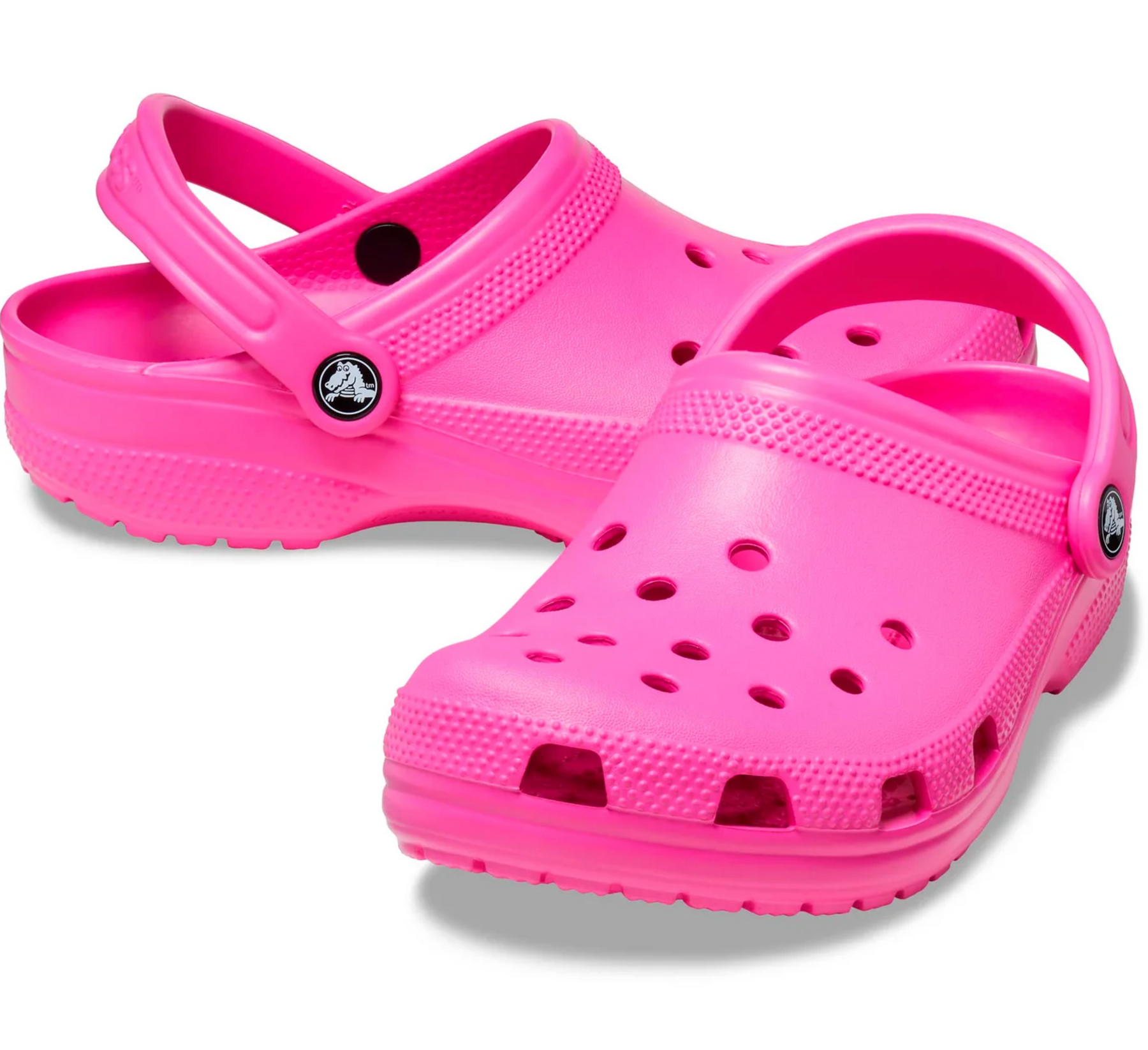 Dark clearance pink crocs