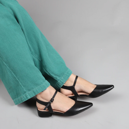 LE SANSA CORALIE BLACK PATENT - Women Sandals - Collective Shoes 