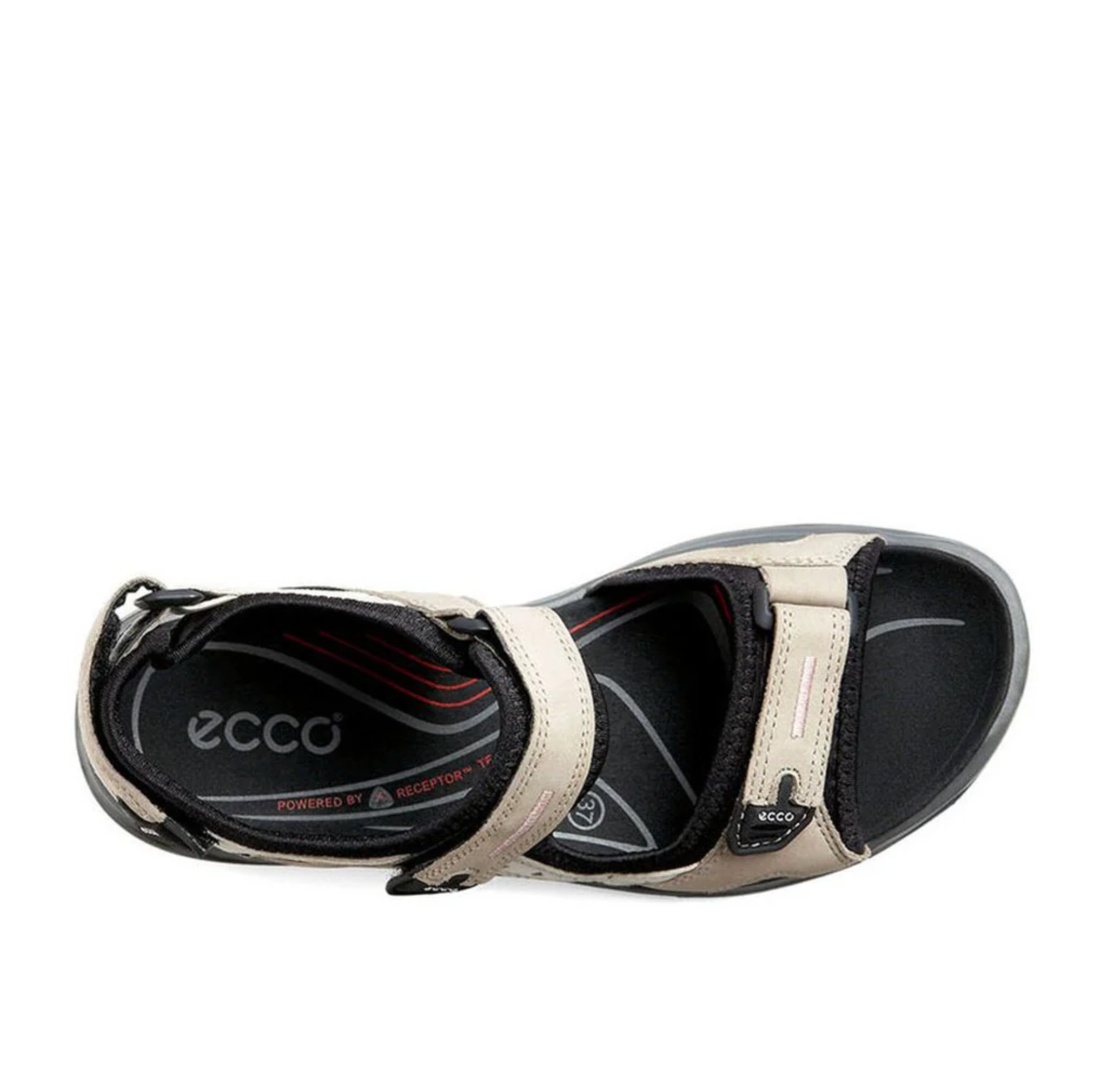 Ecco Offroad Atmosphere Ice White Black - Women Sandals - Collective Shoes 