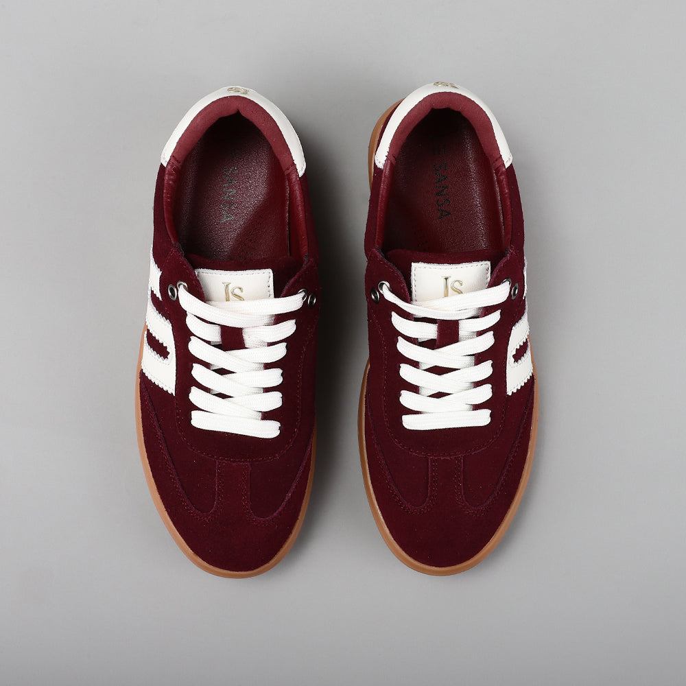 LE SANSA JUNO BURGUNDY IVORY - Women Sneakers - Collective Shoes 