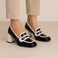 Load image into Gallery viewer, TAMARA LONDON BERGEN BLACK BONE - Women Heels - Collective Shoes 
