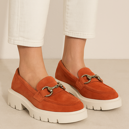 TAMARA LONDON PARGO BURNT ORANGE SUEDE - Women Loafers - Collective Shoes 