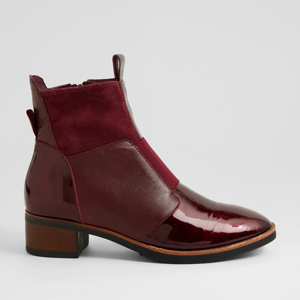 DJANGO & JULIETTE TRAIGS BURGUNDY - Women Boots - Collective Shoes 