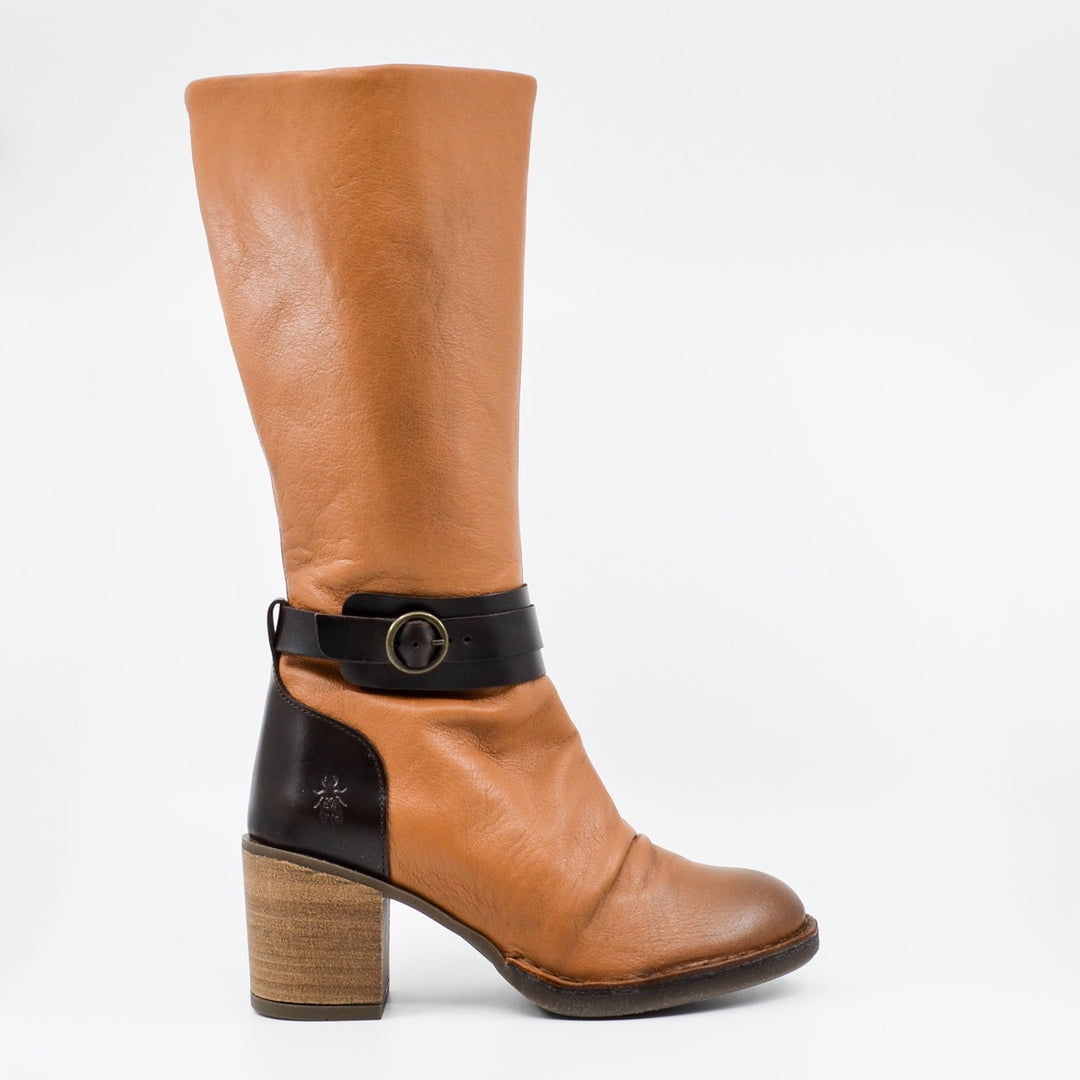 FLY LONDON BEIF COGNAC DK BROWN - Women High Boots - Collective Shoes 