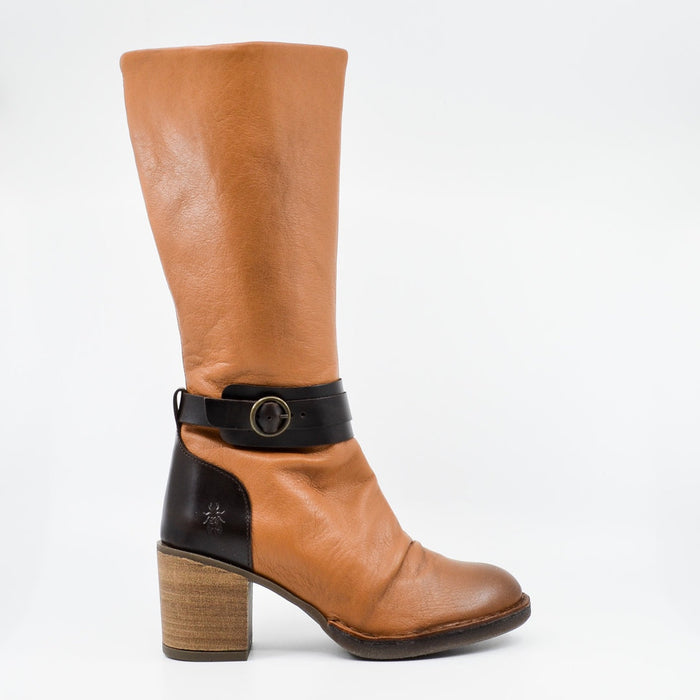 FLY LONDON BEIF COGNAC DK BROWN - Women High Boots - Collective Shoes 