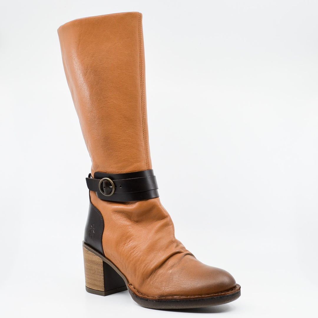 FLY LONDON BEIF COGNAC DK BROWN - Women High Boots - Collective Shoes 
