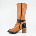 Load image into Gallery viewer, FLY LONDON BEIF COGNAC DK BROWN - Women High Boots - Collective Shoes 
