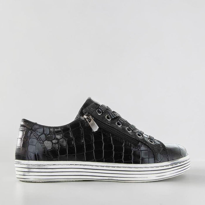 CABELLO UNITY BLACK CROC - Women sneakers - Collective Shoes 