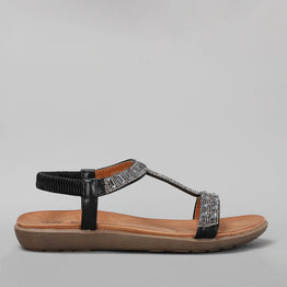 CC RESORTS USHA BLACK - Women Sandals - Collective Shoes 
