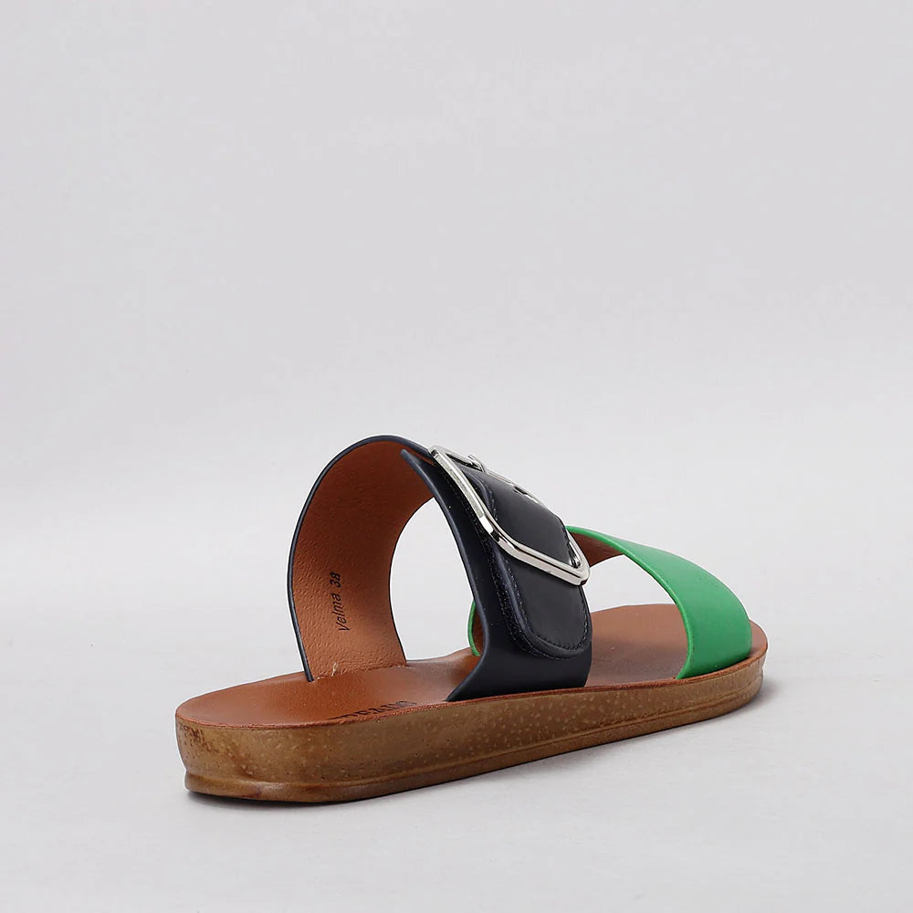 VS TREADS VELMA EMERALD NAVY - Women slippers - Collective Shoes 