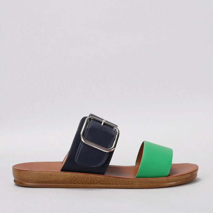 VS TREADS VELMA EMERALD NAVY - Women slippers - Collective Shoes 