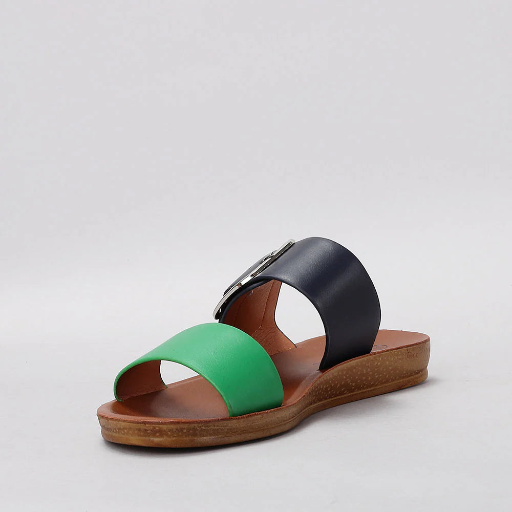 VS TREADS VELMA EMERALD NAVY - Women slippers - Collective Shoes 