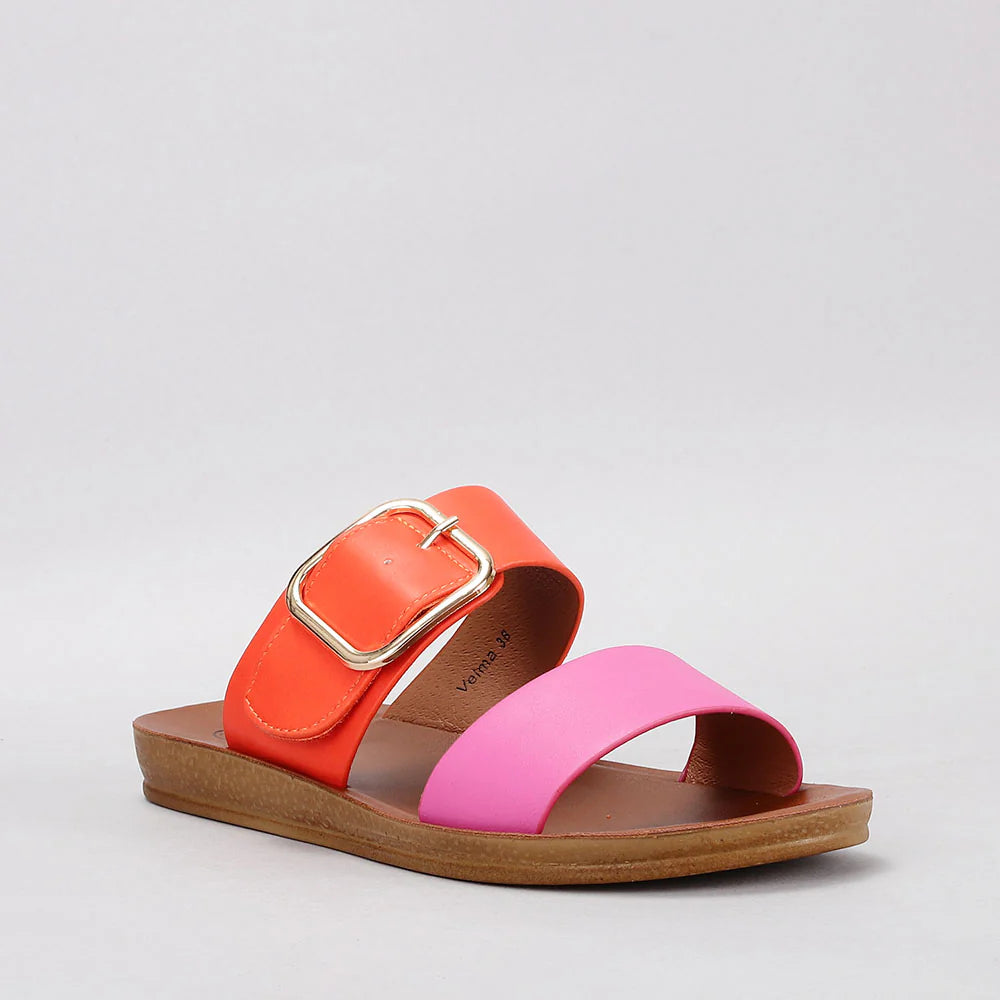 VS TREADS VELMA FUCHSIA ORANGE - Women slippers - Collective Shoes 