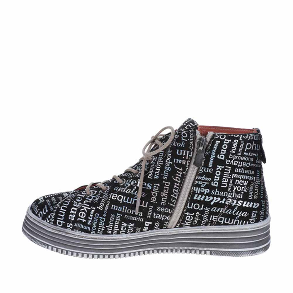 LESANSA VIVID BLACK PRINT - Women Boots - Collective Shoes 